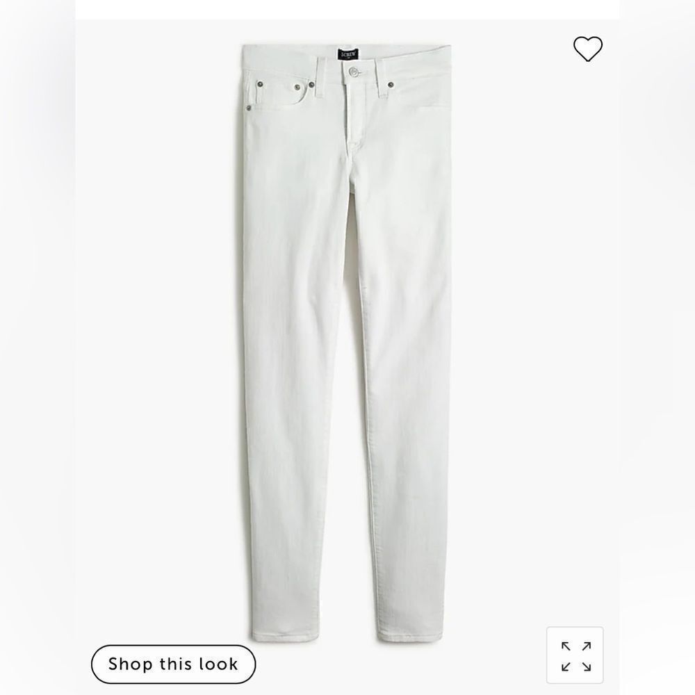J. Crew 8"-rise white skinny jean in signature stretch*